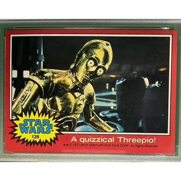 Star Wars 1977 A Quizzical Threepio! #126 PSA 7 CERT#65314215 - Picture 3 of 12